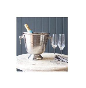 Seau à vin décoratif en aluminium pour fête et Bar, refroidisseur de vin moderne, refroidisseur de boissons luxueux en aluminium, seau à glace en argent avec Logo - Product Image 1