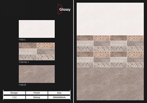 กระเบื้องเซรามิกเคลือบเงามันวาวขนาด300X600ดีไซน์ทันสมัยสำหรับห้องน้ำเนื้อแข็งสำหรับใช้ในอพาร์ทเม้นท์ - Product Image 5