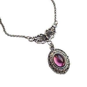 Victoria Gothic Ma Cà Rồng dơi và màu tím pha lê mặt dây chuyền vòng cổ - Product Image 1