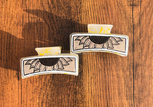 Nouvelle arrivée vente chaude Western élégant à la main usiné en cuir gravé pinces à cheveux en cuir griffe accessoires de cheveux pour les femmes - Product Image 3