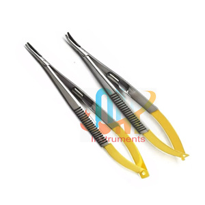 ที่จับเข็ม TC Castroviejo แบบตรง/โค้ง พร้อมตัวล็อค ขนาด 14 ซม./16 ซม. สำหรับการผ่าตัดขนาดเล็ก ได้รับเครื่องหมาย CE |   โอลด์เมด - Product Image 4