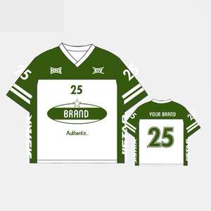 T-shirts à col en V en polyester 100% pour hommes personnalisés | Vêtements de sport imprimés par sublimation avec motif coupe ample - Product Image 6