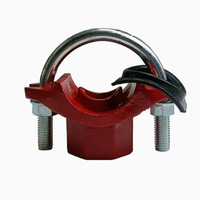 Raccords de tuyauterie pour système d'incendie de haute qualité en fonte ductile, conception à bride, peinture époxy, fixation flexible à boulon en U moulé