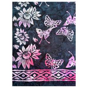 ผ้าซิ่นบาติกพิมพ์ลายมือ คุณภาพส่งออก ลายนามธรรม สีม่วง-น้ำเงิน แห้งเร็ว 100% โพลีเอสเตอร์ เนื้อผ้านุ่ม น้ำหนักเบา สำหรับเด็กผู้หญิง - Product Image 6