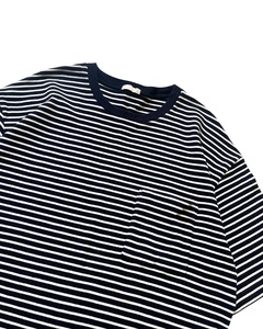 เสื้อยืดผ้าฝ้าย100% สำหรับผู้ชายเสื้อยืดลายทางแบบกำหนดได้เองสไตล์ใหม่ - Product Image 5