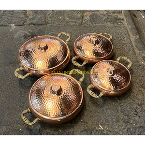 Cao cấp rèn Đồng <span class=keywords><strong>Cookware</strong></span> Set với trang trí có nắp đậy và thép không gỉ xử lý sang trọng nhà bếp chậu và chảo Bộ sưu tập - Product Image 2