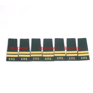 OEM Custom Bulk Quantity Sale of Comfortable Gold and <b>Black</b> Shoulder Board Epaulettes Ceremonial Uniform Accessory - Product Image 1
