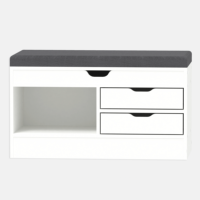 FURNIZONE Meubles de maison multifonctionnels avec design moderne en panneaux de bois, fermeture magnétique amortie, rangement, armoires de salon, série 3306