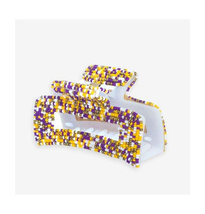 Pinza de Pelo con Cuentas para Mujeres y Niñas, Pinza de Pelo Bordada con Cuentas de Semillas de la India, Hecha de Plástico - Product Image 6