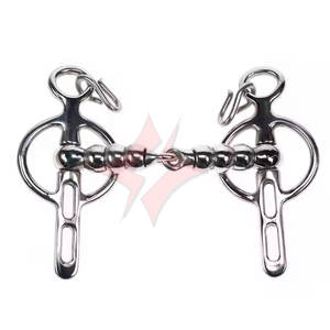 Brocas de rodillo de cereza de 2 ranuras Liverpool para conducción de caballos de alta calidad, broca de mordaza holandesa de Liverpool, acolchado suave de acero inoxidable - Product Image 1