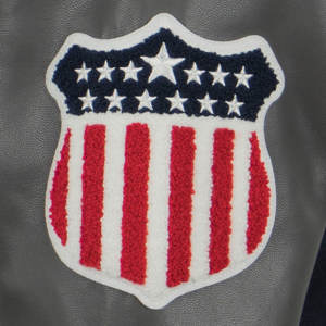 Chaqueta de béisbol de alta calidad para hombre, cálida, transpirable, de lana, personalizada, con bordado de chenilla, Mangas de cuero, chaqueta Bomber Letterman - Product Image 6