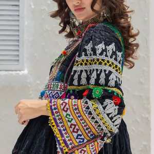 Robe afghane brodée lourde femmes vieilles pièces afghani décoration pour Kuchi fête et vêtements de mariage - Product Image 2