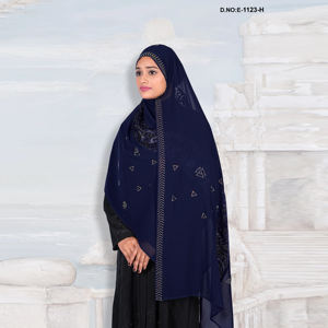 Fashion Forward Georgette Headscarf with Luxe Velvet Insert Detailing for Special Events and Modest Styling - Product Image 4