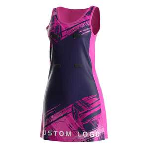Conception d'uniforme de netball avec impression par sublimation anti-rides, robe de netball personnalisée, nom du joueur, nom de l'équipe - Product Image 1