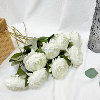Fleurs de pivoine artificielles en soie de haute qualité, tige unique de 61 cm, pour accessoires de mariage et décoration de salle d'exposition (vente en gros)