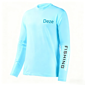 Camisa de Pesca de Alto Rendimiento, Multicolor, Manga Larga, Protección UV, Secado Rápido, para Deportes de Pesca al Aire Libre - Product Image 3