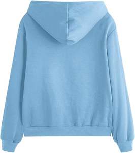 Vente en gros de sweats à capuche à manches longues en polaire 100% coton pour femmes, logo personnalisé, respirants anti-bouloches pour l'hiver - Product Image 4