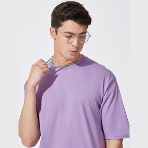 Conjunto de Camiseta y Pantalones Cortos de Cuello Redondo Color Morado para Hombre, INDEX APPAREL, Tejido de Algodón, Estilo Casual de Verano, 2 Piezas - Product Image 5