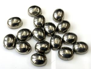 Natural Super calidad superior pirita 7x9mm cabujón ovalado piedra preciosa suelta - Product Image 3