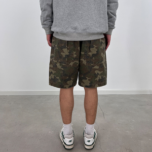 Pantalones cortos holgados de camuflaje para hombre de alta calidad, pantalones cortos de algodón personalizados, logotipo personalizado, lavado de arena, cierre de cordón, estilo Hip Hop - Product Image 4