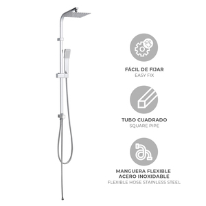Colonne de douche carrée en acier inoxydable K2O sans robinet, ensemble de salle de bain '<span class=keywords><strong>Chillout</strong></span> Delta' - Product Image 3
