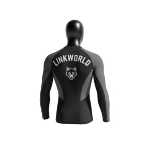 Venta al por mayor de camisetas de compresión de gimnasio de secado rápido de manga completa unisex impreso logotipo personalizado Anti-UV respetuoso con el medio ambiente en blanco MMA Rash Guard - Product Image 3