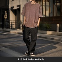 Kaos Pria 230 GSM Heavyweight 100% Katun Loose Fit Polos Vintage Streetwear Tee OEM Custom Grosir