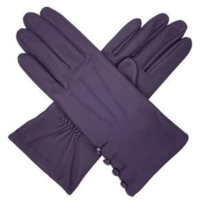 Guantes de cuero de moda para mujer, Guantes de cuero de oveja Nappa, Guantes de cuero genuino de moda - Product Image 2