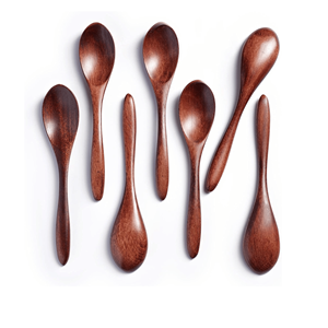 ชุดช้อนไม้อะคาเซียทรงกลมสำหรับใช้ในครัวชุดช้อนทำจากไม้ในเวียดนาม - Product Image 1