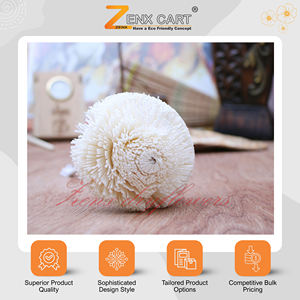 Fleur artificielle en bois de sola faite à la main, demi-kadam, écologique, pour Noël, tailles 6, 8, 10 cm, prix de gros Inde, de fournisseur fiable - Product Image 2