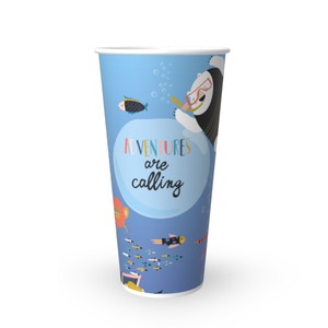 Vaso de Papel Desechable de 22oz, de Pared Simple, Apto para Alimentos, Reciclable, con Recubrimiento de PE, Impresión Personalizada para Bebidas Calientes, Marca Riiqi, Taiwán - Product Image 1