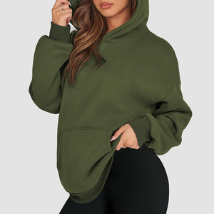 Sudadera con capucha de aspecto elegante, ropa de calle informal, figuras de hombro caído, sudaderas con capucha transpirables ecológicas, Sudadera de punto para mujer - Product Image 3