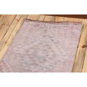 Turkish 2.3x11.1 ft <b>Rug</b>, <b>Runner</b> Vintage <b>Rug</b>, Gray Brown Paisley <b>Rug</b> - Product Image 5