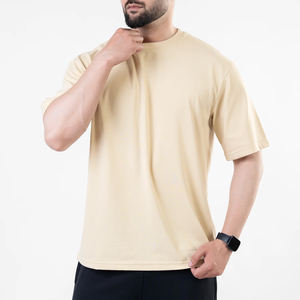 Camisetas Casuales Extra Grandes para Hombre, de Algodón con Spandex, Corte Regular, Color Sólido, Manga Corta, Cuello con Serigrafía - Product Image 4