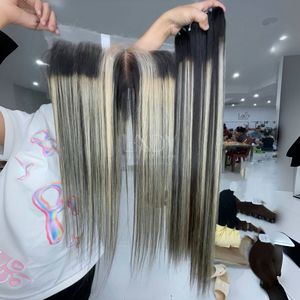 Pelo fino de bebé de la más alta calidad hueso recto personalizar Color Frontal y paquetes para hacer pelucas de pelo vietnamita real 2025 - Product Image 3