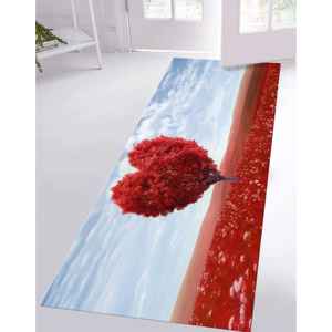 Alfombras con Forma de Árbol, Alfombra Moderna, Alfombra Abstracta, Alfombra con Diseño de Árbol Rojo, Alfombra con Diseño de Paisaje, Alfombra Suave con Pelo Largo - Product Image 5