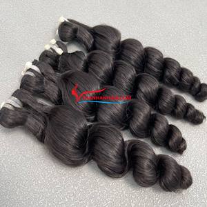 Les meilleurs extensions de cheveux crus vietnamiens lisses, perruques de cheveux humains Vapeur vague lâche faisceau trame cheveux texture vendeur fiable - Product Image 5