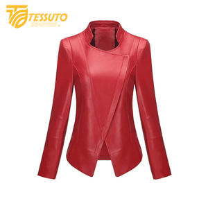 Chaqueta de Cuero Genuino para Mujer de Primera Calidad, Cuello Alto, Transpirable, Invierno, MOQ Bajo, Elegante - Product Image 5