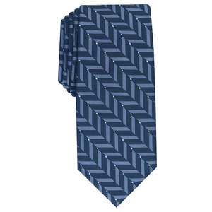 Cravatta Alfani da uomo slim blu geometrica, taglia regolare, stile business - Product Image 1