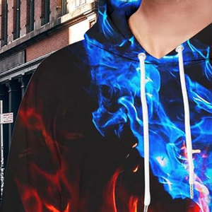 Sweat à capuche unisexe personnalisé en polyester 100% 250 g/m², respirant, pour l'hiver, avec impression par sublimation DTF - Product Image 6