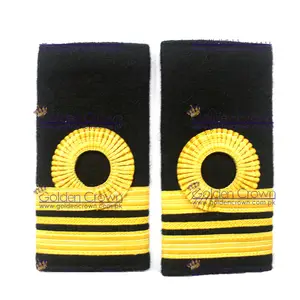 Vente en gros d'épaulettes de grade d'officiers royaux en dentelle française | Navy Ranks Slide Gold Lace Lieutenant Commander