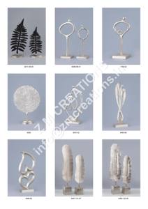 Sculpture artisanale argentée en métal aluminium sculptée à la main avec couleur personnalisable et décor de vase de table de mariage avec logo - Product Image 5