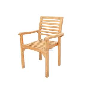 Fauteuil de salon au design minimaliste moderne, en teck de haute qualité et finition soignée - Product Image 1