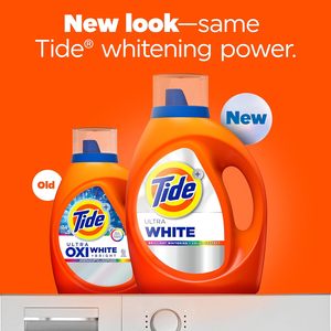 Detergente Líquido para Ropa Tide Ultra White, 84 fl oz, 59 Lavados, Detergente Líquido para Ropa para Blanquear Prendas Blancas y de Color - Product Image 1