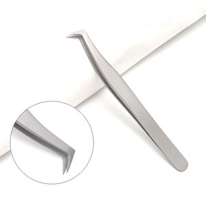 Pinzas de extensión de pestañas rosas para bebés hechas en fábrica, Punta plateada, hermosos suministros cosméticos, caja de embalaje - Product Image 5