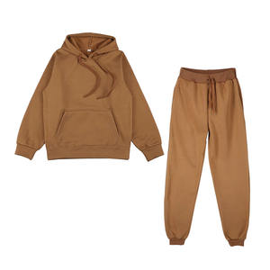 Vente en gros Ensemble Sweat à capuche surdimensionné en coton mélangé avec logo personnalisé Sweat à capuche pour hommes Sweat à capuche de couleur unie pour tricoté imprimé - Product Image 2