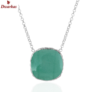 สร้อยคอจี้หิน Prehnite จี้เงินแท้ของ925เครื่องประดับแฟชั่นคุณภาพสูงสำหรับงานปาร์ตี้ขายส่งจากโรงงาน - Product Image 4