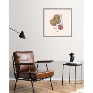 Minimalist Silver Wood Decor <b>Poster</b> Frame 70 X 70cm Patterned with Plant Design - Product Image 3