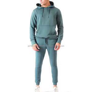 Conjunto Deportivo de Dos Piezas para Hombre, Estilo Urbano, Manga Larga, Ajuste Cómodo, Color Sólido - Product Image 1