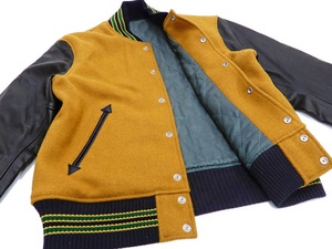 Veste universitaire en laine de haute qualité pour hommes, manches en cuir brodé en chenille, veste universitaire Letterman de baseball personnalisée - Product Image 3